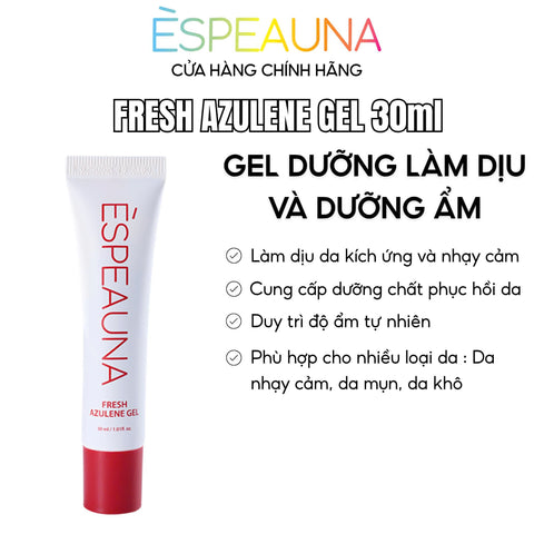Espeauna Gel Dưỡng Làm Dịu Và Dưỡng Ẩm Fresh Azulene Gel 30ml