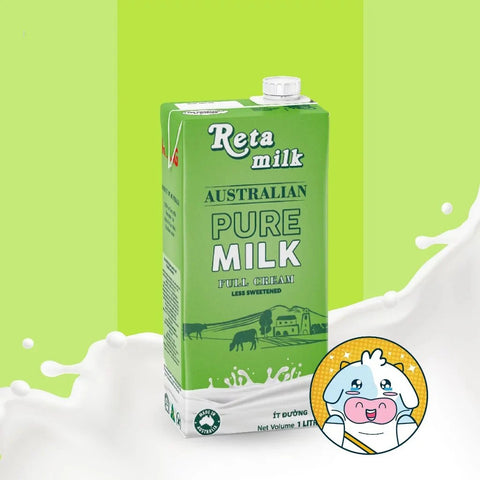 [Reta Milk] Sữa Tươi Úc Tiệt Trùng Ít Đường 1000ml