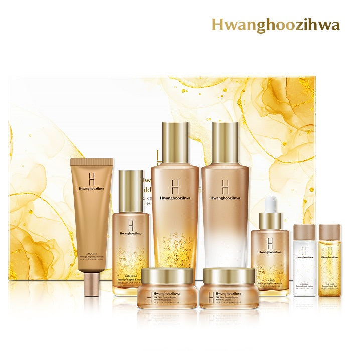 [Hwanghoozihwa] Bộ Mỹ phẩm Vàng 24K cao cấp Set 7 loại