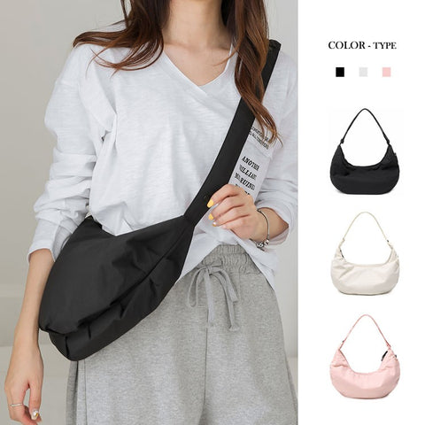 [4All] Túi Eco Chéo Vai Hình Bán Nguyệt Shirring Hobo